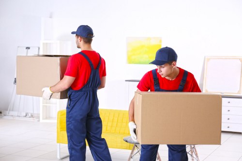 Packing and loading furniture for a removals van in South London