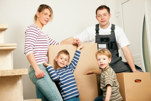 Removal team preparing a move in Elephant and Castle
