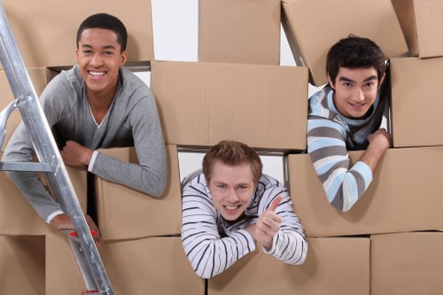 Packing and furniture handling during a local house move