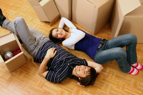 Furniture and IT equipment prepared for a business move