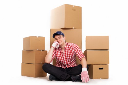 Household items being loaded carefully for a South London move